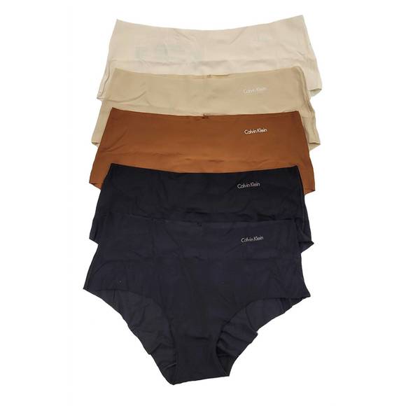 NEW CALVIN KLEIN women's 5-pack invisibles hipster panty in multi - Picture 1 of 1
